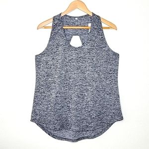 ICTIVE Black Gray Racerback Exercise Workout Tank Top size XL Soft Stretch